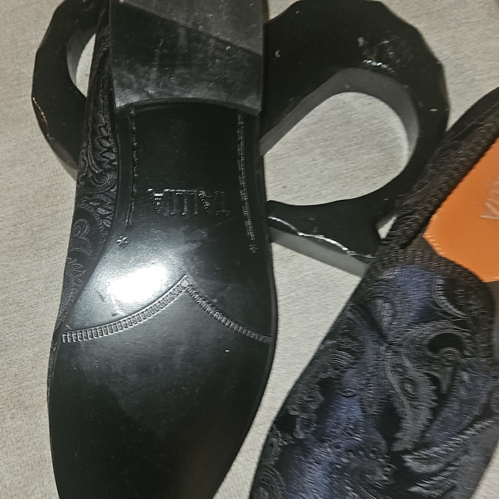 TALLIA Black Textured Men's Shoes